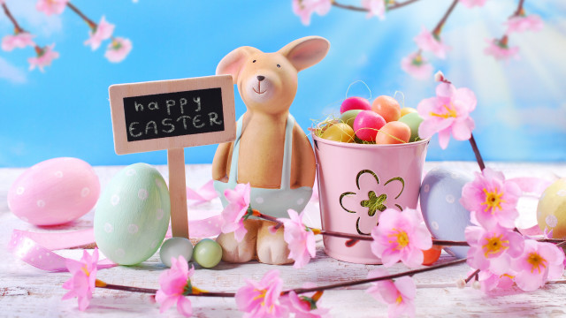 Bunny easter flower dango spring free wallpaper - medium preview image
