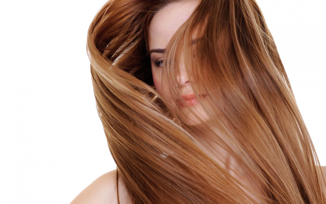 Woman shiny hair back closeup free wallpaper - medium preview image