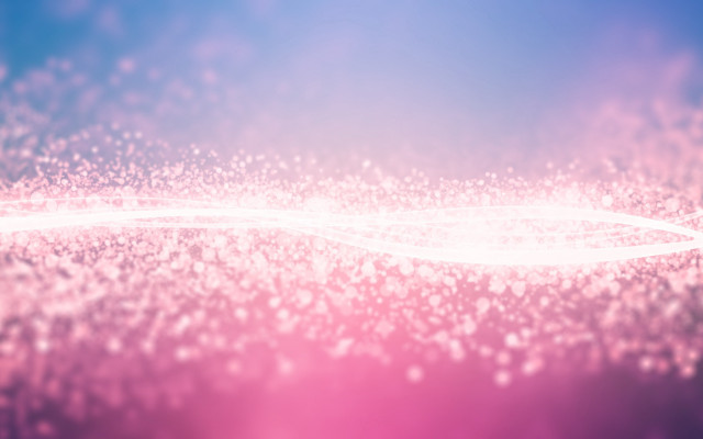 Pink blue blurry cherry blossoms free wallpaper for desktop - medium preview image