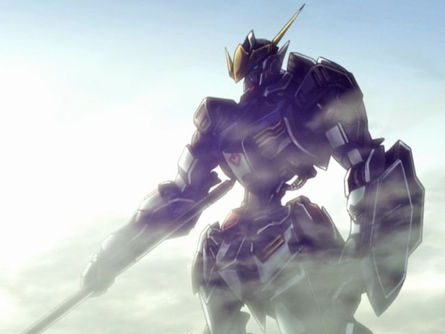 Robot clouds sword character standing free wallpaper - medium preview image