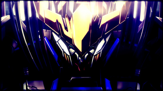 Robot suit yellow blue face free wallpaper - medium preview image