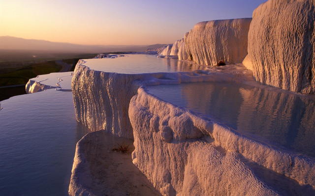 White cliffs snow mountains sunset free wallpaper - medium preview image