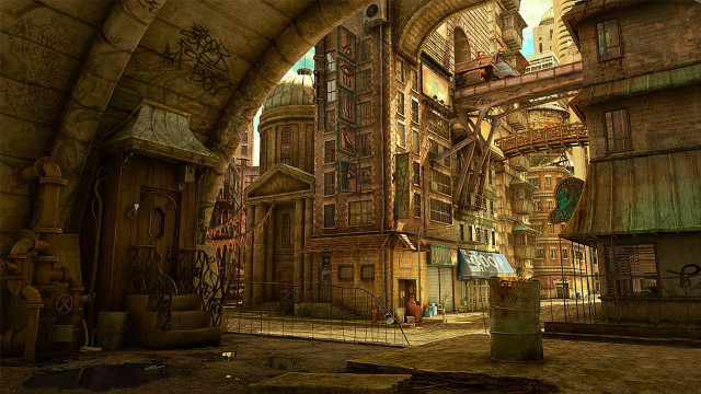 City clock tower computer generated free wallpaper for desktop - medium preview image