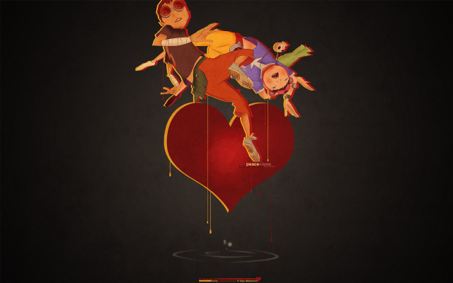 Heart riders auto destructive poster free wallpaper - medium preview image