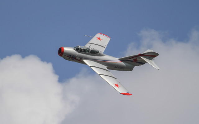 Small airplane cloudy sky red #2 free wallpaper - medium preview image