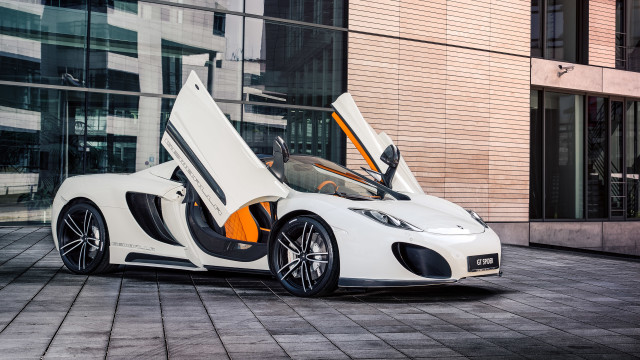 White orange sports car open free wallpaper - medium preview image