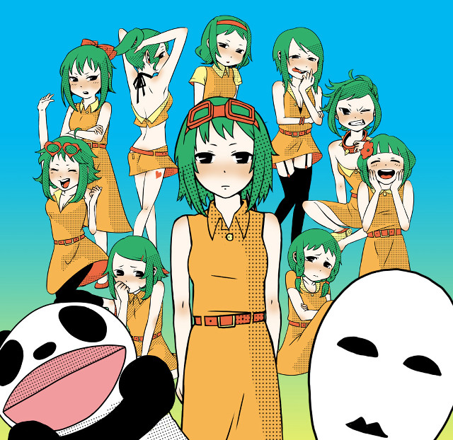Cartoon characters girl panda face free wallpaper - medium preview image