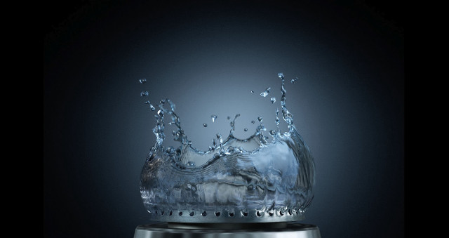 Water crown table black background free wallpaper - medium preview image