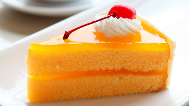 Pastel cake cherry plate fork free wallpaper - medium preview image
