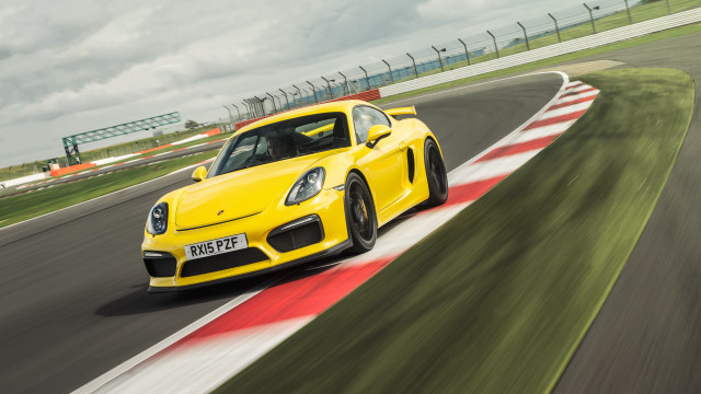 Yellow sports car track cloud free wallpaper - medium preview image
