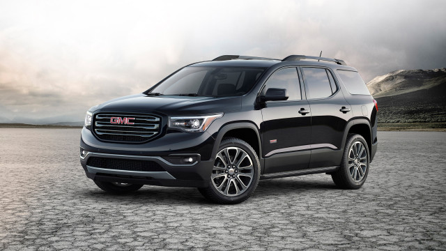 Black gmc suv gravel road free wallpaper - medium preview image