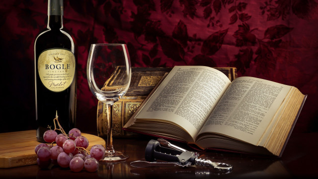 Wine glass bottle corkscrew still free wallpaper - medium preview image