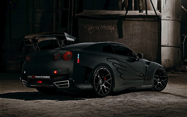Black sports car dark garage free wallpaper - medium preview image