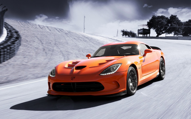 Sports car cloudy sky hill free wallpaper - medium preview image