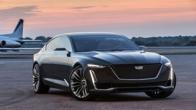 Black car plane runway sunset free wallpaper - medium preview image