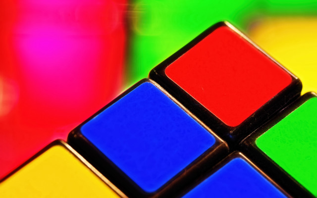 Rubik cube triadic neo fauvism free wallpaper - medium preview image