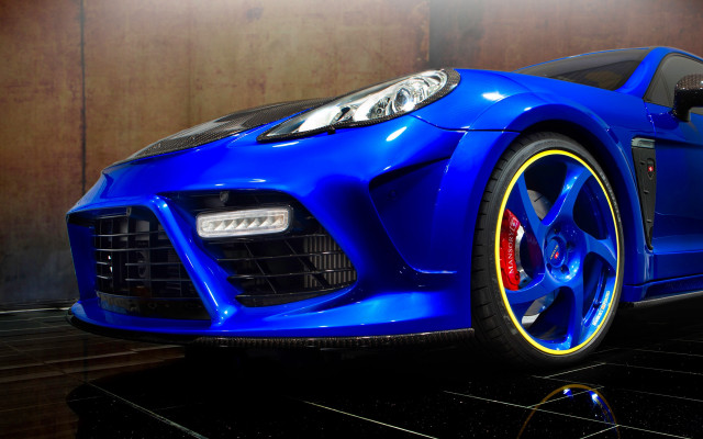 Blue sports car yellow rims #2 free wallpaper - medium preview image