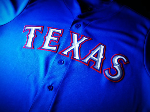 Texas baseball jersey blue red free wallpaper - medium preview image