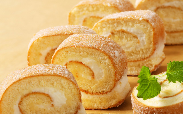 Pastry mint leaf rolls rococo free wallpaper - medium preview image