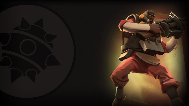 Man red black armor weapon free wallpaper - medium preview image
