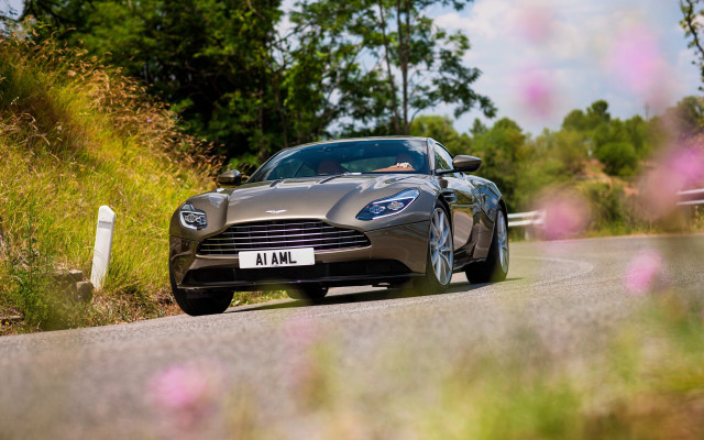 Car driving green field pink free wallpaper - medium preview image