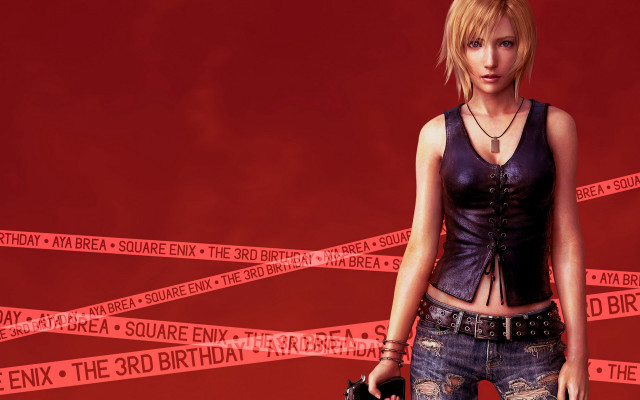 Woman gun red background red free wallpaper - medium preview image