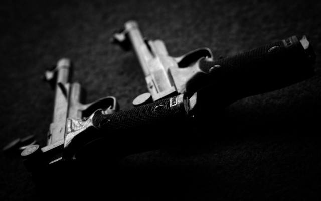 Guns black floor tabletop noir free wallpaper - medium preview image