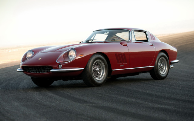 Red sports car ocean sand free wallpaper - medium preview image