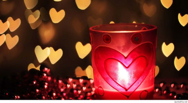 Red candle heart table hearts free wallpaper - medium preview image