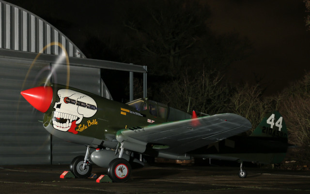 Green airplane skull wing red free wallpaper - medium preview image