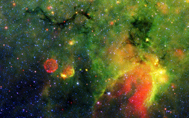 Colorful star cluster space red free wallpaper - medium preview image