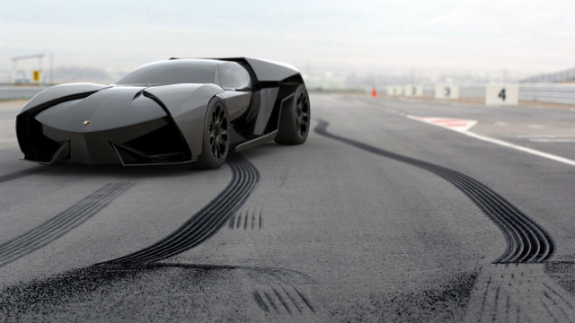 Futuristic car race track sky #2 free wallpaper - medium preview image