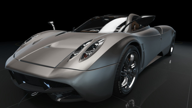 Silver sports car black white free wallpaper - medium preview image