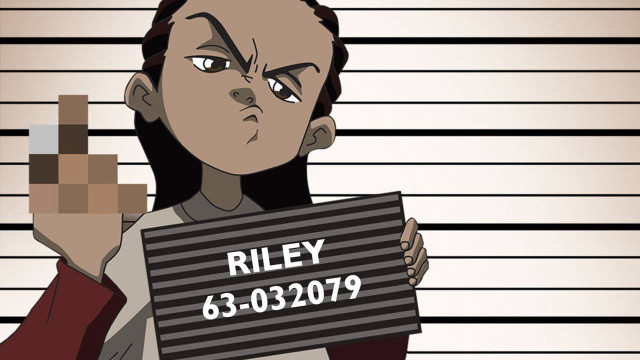 Cartoon character holding sign riley free wallpaper - medium preview image