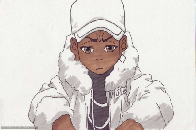 Person hat jacket drawing art free wallpaper - medium preview image