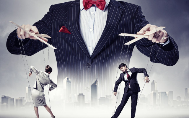 Man suit scissors woman red free wallpaper - medium preview image