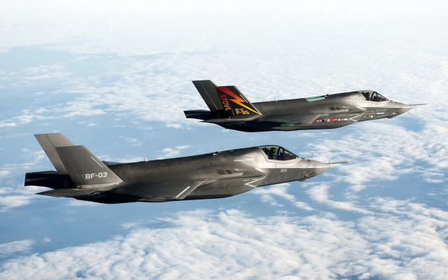 Military jets clouds sky day free wallpaper - medium preview image