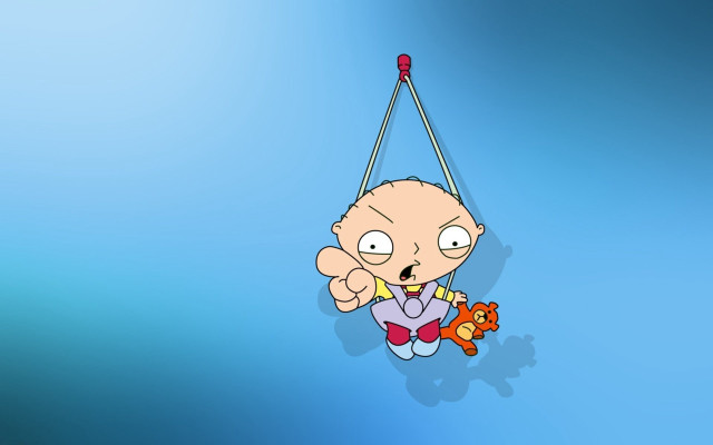 Cartoon character hanging teddy blue free wallpaper - medium preview image