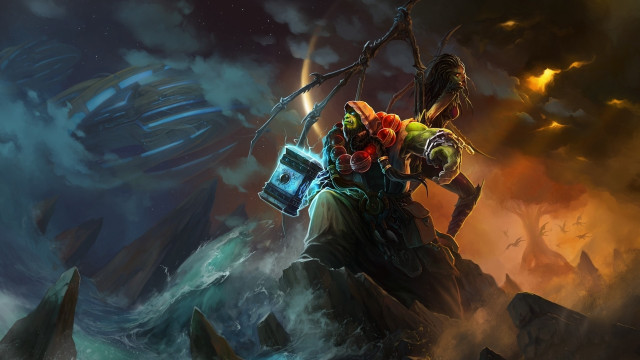 Mountain top man hammer fantasy free wallpaper - medium preview image