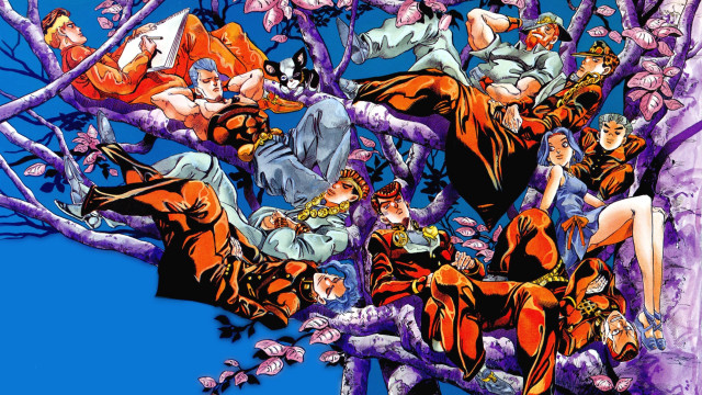Group people tree purple leaves free wallpaper - medium preview image