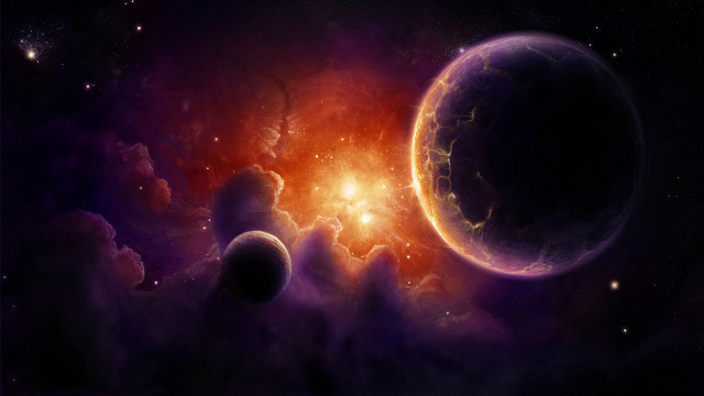 Space planet star moon milkyway free wallpaper - medium preview image