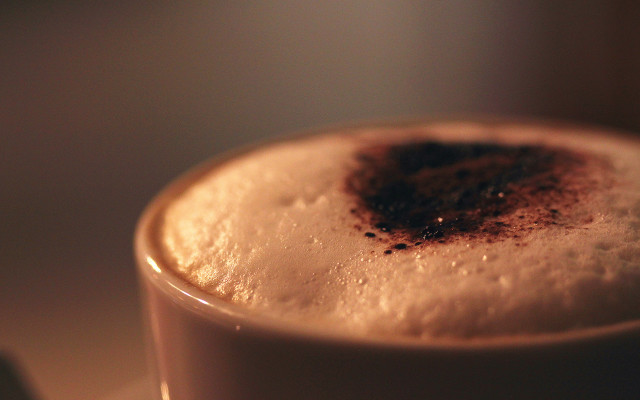 Coffee brown substance spoon shallow free wallpaper - medium preview image