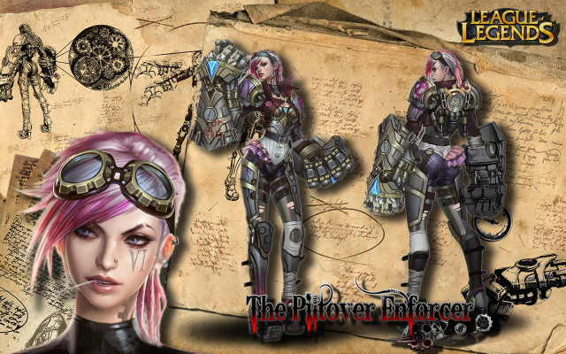 Girl pink hair goggles paper free wallpaper - medium preview image