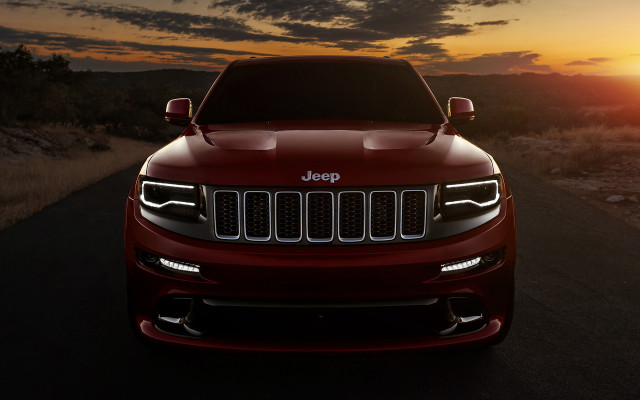 Jeep sunset road clouds mountain free wallpaper - medium preview image