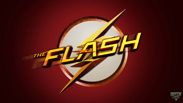 Flash logo red background yellow #3 free wallpaper for desktop - medium preview image