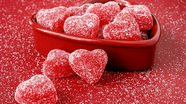 Red bowl heart sugars glittery #2 free wallpaper - medium preview image