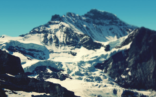 Snowy mountain range blue sky #11 free wallpaper - medium preview image