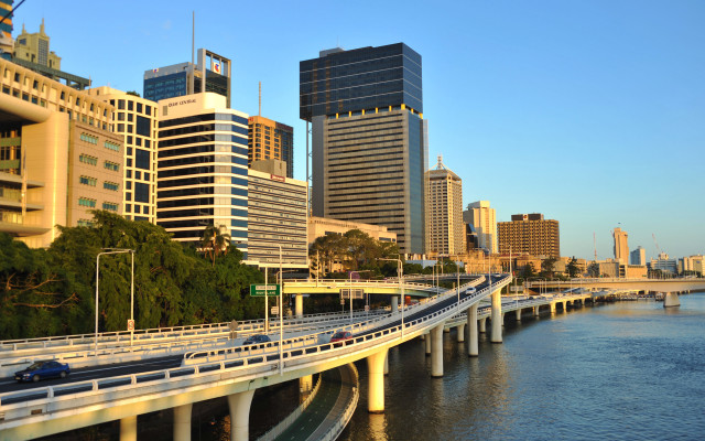 Bridge cityscape tokyo river sunset free wallpaper - medium preview image