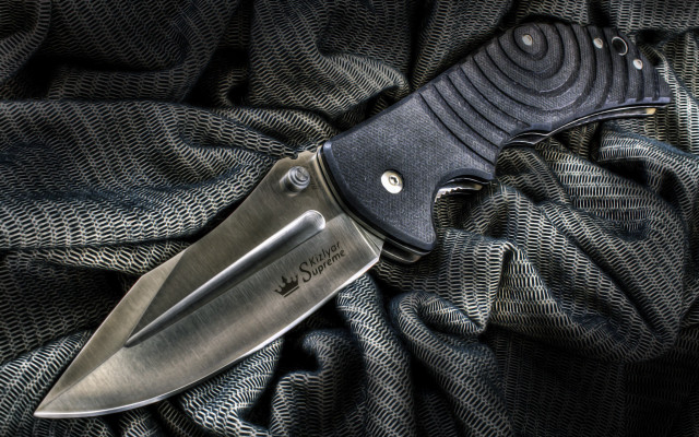 Knife cloth black handle blade free wallpaper - medium preview image