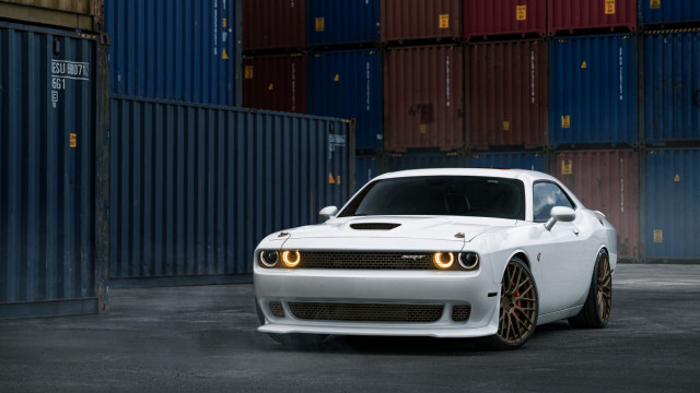 White car container warehouse black free wallpaper - medium preview image